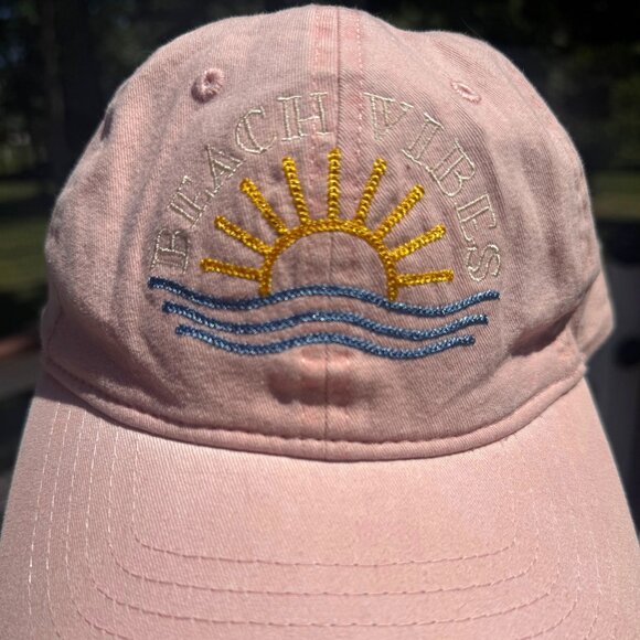 Beach Vibes Women's pink baseball hat NWOT - Picture 2 of 6